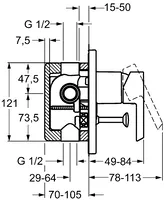 HANSAPINTO, Cover part for bath and shower faucet, 45169103