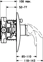 HANSASTAR, Cover part for bath and shower faucet, 4584904090