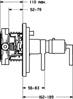 HANSAQUADRIS, Cover part for bath and shower faucet, 47093042