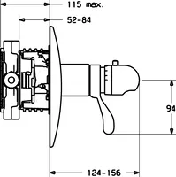 HANSASTAR, Cover part for shower faucet, 47639045