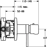 HANSARONDA Style, Piastra per miscelatore doccia, 48639001