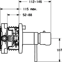 HANSARONDA Style, Piastra per miscelatore vasca-doccia, 48643001