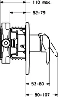 HANSATWIST, Cover part for shower faucet, 49859041