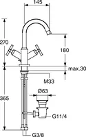 HANSAQUADRIS, Washbasin faucet, 50012201