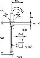 HANSAQUADRIS, Robinetterie de bidet , 50063201