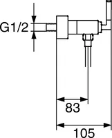 HANSAQUADRIS, Shower faucet, 50130102