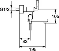 HANSAQUADRIS, Wannenfüll- und Brausebatterie, 50152102