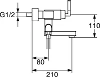 HANSAQUADRIS, Wannenfüll- und Brausebatterie, 50162102