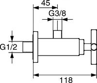 HANSACANYON, Wall coupling for shower hose, 50360101