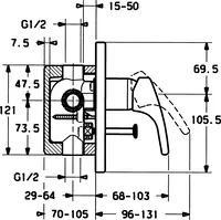 HANSAPOLO, Cover part for bath and shower faucet, 50600103