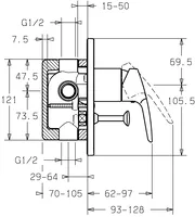 HANSAPOLO, Cover part for bath and shower faucet, 50600173