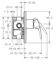 HANSAPOLO, Cover part for shower faucet, 50610173