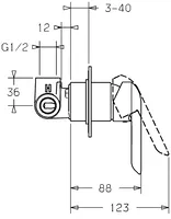 HANSAVANTIS, Piastra per miscelatore doccia, 50649003