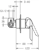 HANSAVANTIS, Cover part for shower faucet, 50659003