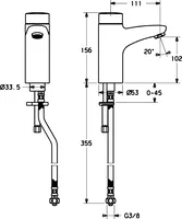 HANSAMIX, Robinetterie de lavabo, 6 V, 50752211