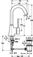 HANSADESIGNO, Waschtischbatterie, 51032101