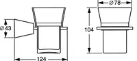 HANSADESIGNO, Portabicchiere (bicchiere incluso), 51290900