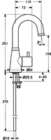 HANSADESIGNO, Miscelatore lavabo, 51352102