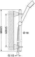 HANSAJET, Shower rail, 51370190