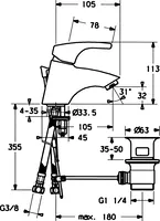 HANSAPOLO, Washbasin faucet, 51402203