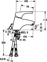 HANSAPOLO, Waschtischbatterie, 51412203