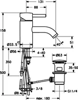 HANSADESIGNO, Washbasin faucet, 51911101