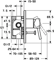 HANSAVANTIS Style, Cover part for bath and shower faucet, 52600107