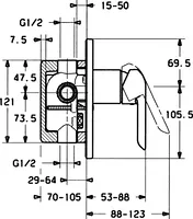 HANSAVANTIS, Fertigset für Brause-Batterie, 52610103