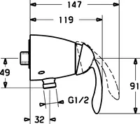 HANSAMOTION, Shower faucet, 53690101