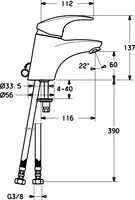 HANSAMIX, Miscelatore lavabo, 54042203