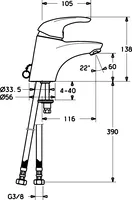 HANSAMIX, Miscelatore lavabo, 54042205