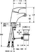 HANSAMIX, Robinetterie de bidet , 54063203