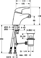 HANSAMIX, Bidet faucet, 54063205