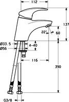 HANSAMIX, Miscelatore lavabo, 54082293