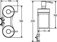 HANSAMIX, Dispenser sapone liquido, 54350900