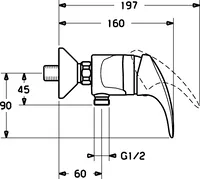 HANSAMIX, Shower faucet, 54670103