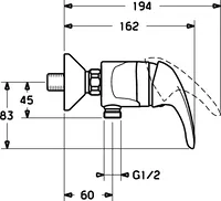 HANSAMIX, Shower faucet, 54670105