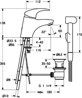 HANSAMIX, Miscelatore lavabo, 54862113