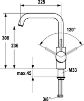 HANSACUISINE, Kitchen faucet, 54902203