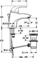 HANSASTAR, Washbasin faucet, 55092100