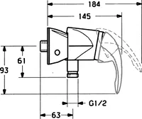 HANSASTAR, Miscelatore doccia, 55670100