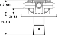 HANSAMURANO, Fertigset für Brause-Batterie, 56609101