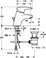 HANSASIGNA, Miscelatore lavabo, 70012283