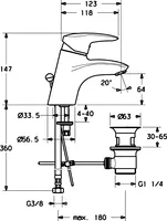 HANSASIGNA, Waschtischbatterie, 70042283