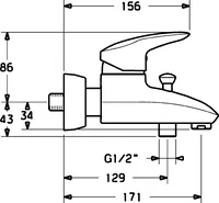 HANSASIGNA, Wannenfüll- und Brausebatterie, 70112183