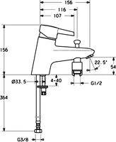 HANSAPINTO, Wannenfüll- und Brausebatterie, 73372283