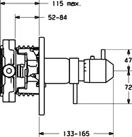 HANSACHRONO, Piastra per miscelatore doccia, 4284904196