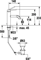 HANSACHRONO, Washbasin faucet, 5291220396