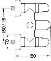 HANSALUX, Wannenfüll- und Brausebatterie, 0074210542