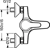 HANSACLINICA, Wannenfüll- und Brausebatterie, 01442103